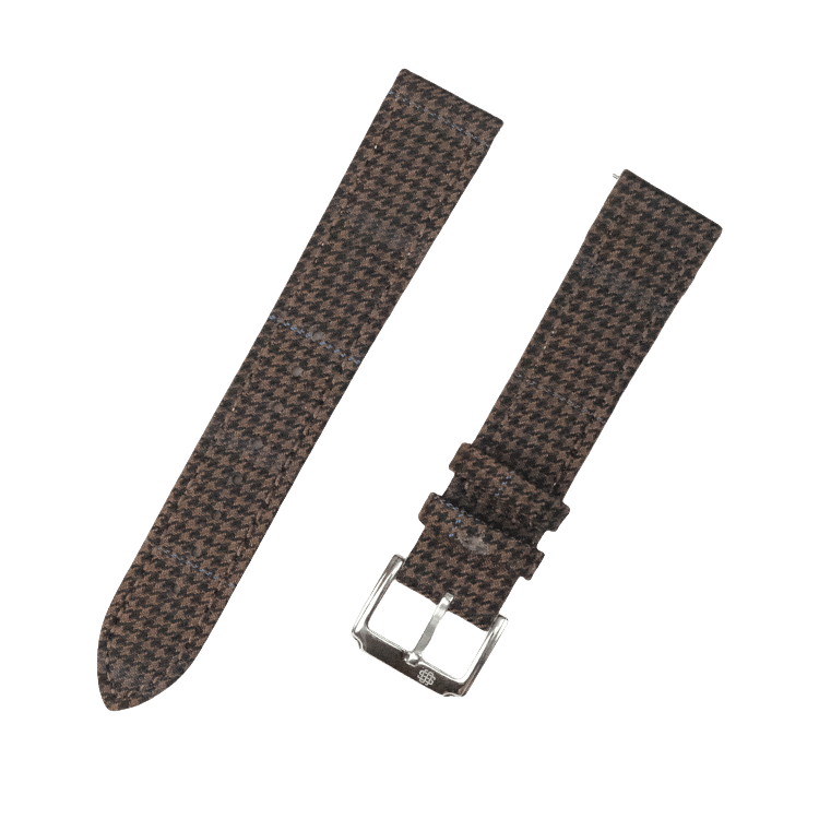 (New In)Brown and Blue Striped Houndstooth Wool Bands