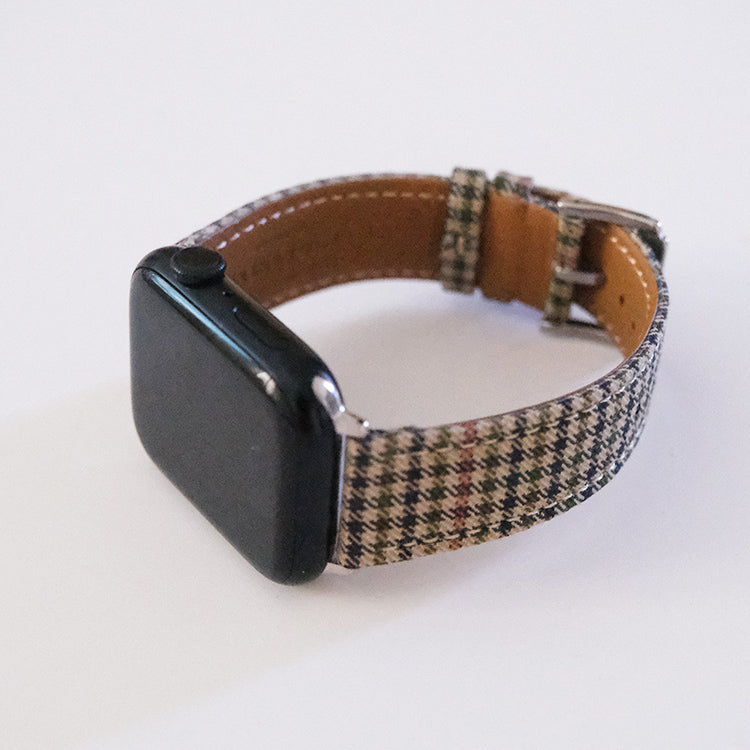Green English Suiting Windowpane Apple Strap