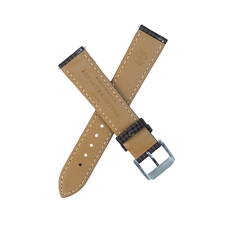 (New In)Brown and Blue Striped Houndstooth Wool Bands