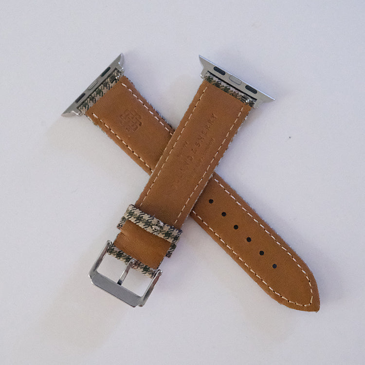 Green English Suiting Windowpane Apple Strap
