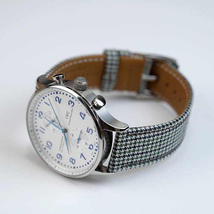 Green Houndstooth Watch Strap