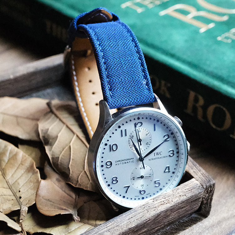 Navy Blenheim Herringbone Strap