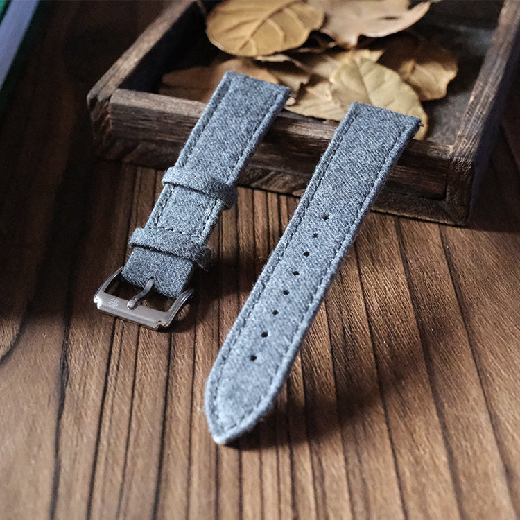 (New In)Grey Flannel Houndstooth Wool Bands