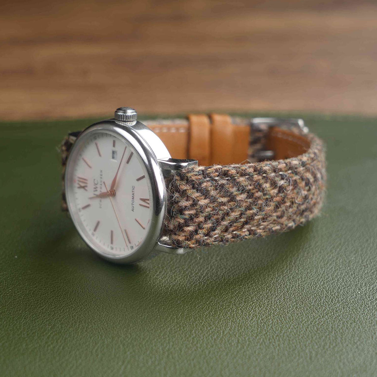 【Richer Nap】HARRIS TWEED® Brown Herringbone Strap