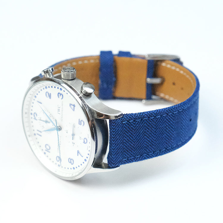 Navy Blenheim Herringbone Strap