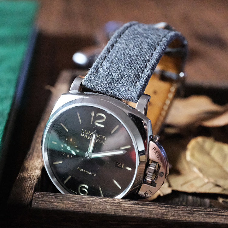 (New In)Grey Flannel Houndstooth Wool Bands