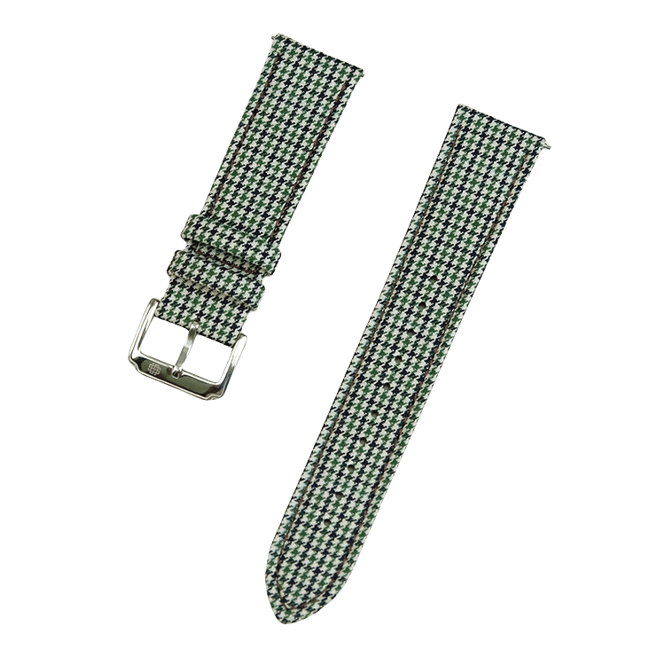 Olive Country Tweed Houndstooth Strap