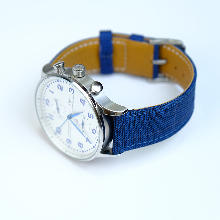 Navy Glen Check Watch Band