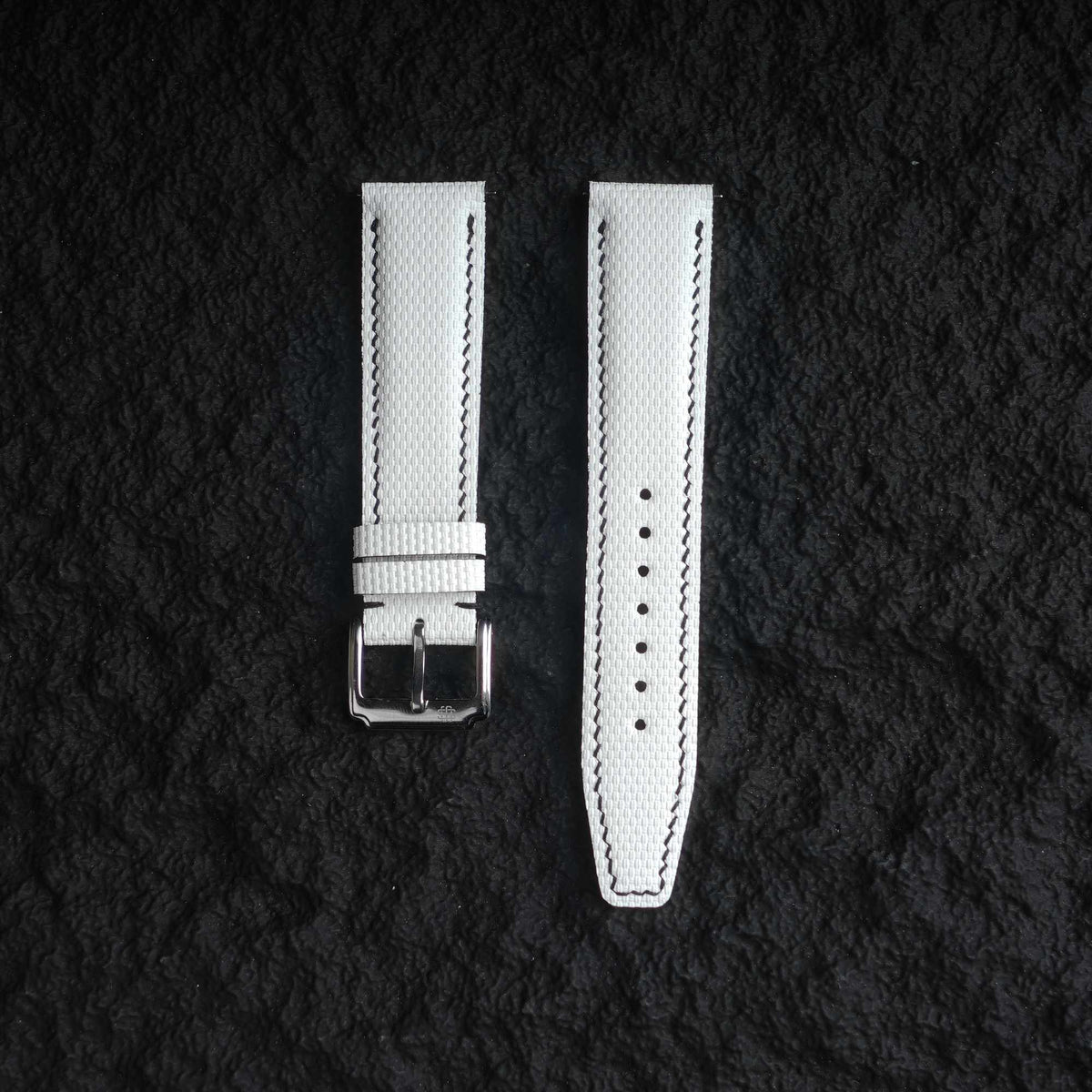 【LT FKM】Ivory Fluoroelastomer Watch Strap