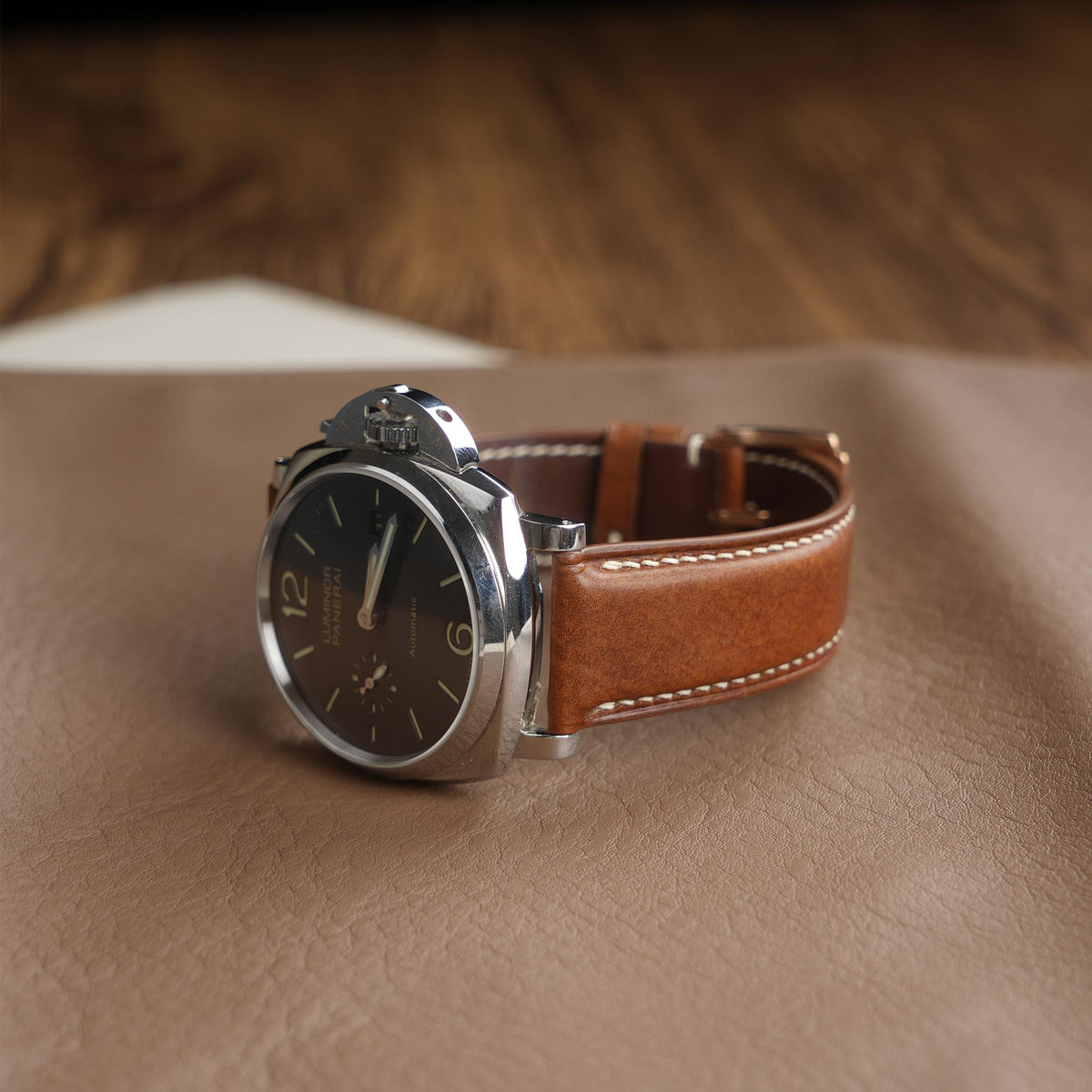 【Tanneries HAAS】Luxury Brown Italian Leather Strap