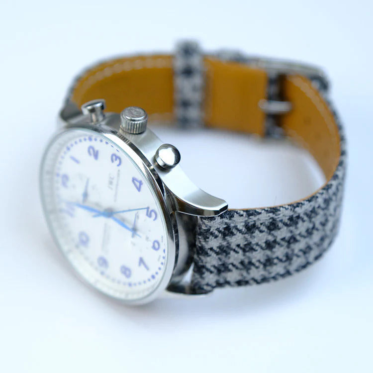 (Bespoke Item) Grey Crown Classic Houndstooth Strap