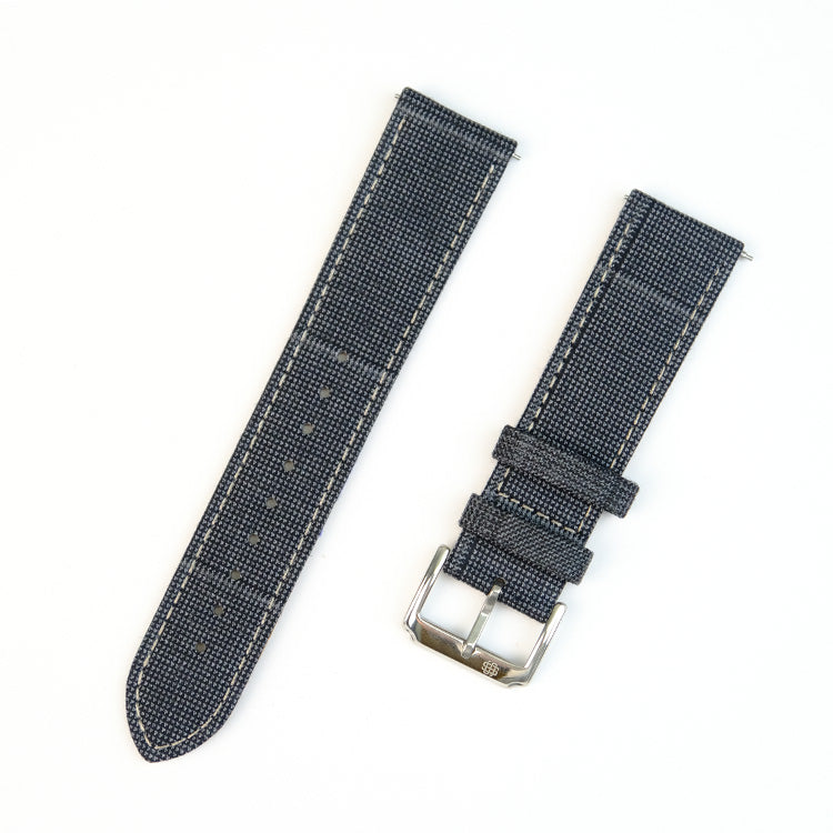 Dark Grey Nailhead With Windowpane Watch Band