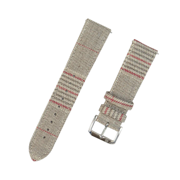(Bespoke Item) Beige & Red British Royal I Strap
