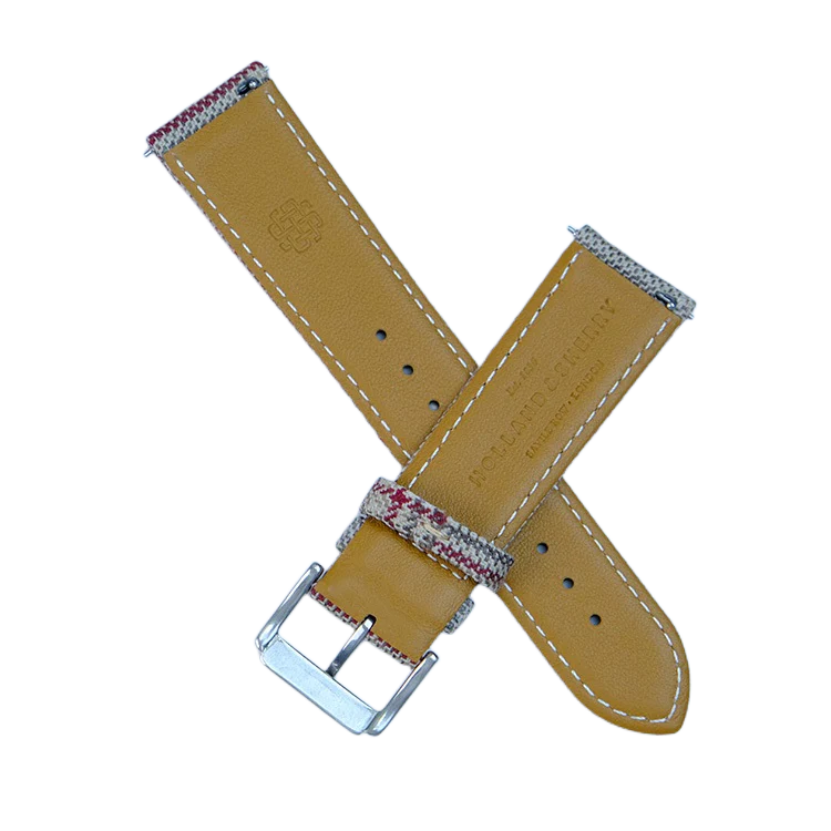 (Bespoke Item) Beige & Red British Royal I Strap