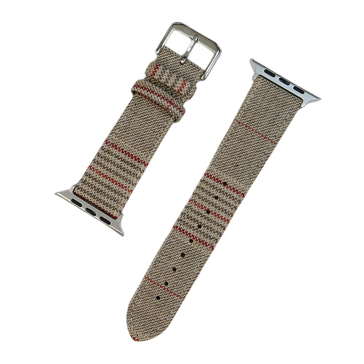 Light Brown & Red Royal VV150 Houndstooth Apple Strap