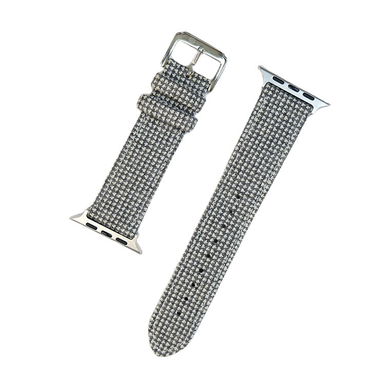 Gray T-striped Watch Band