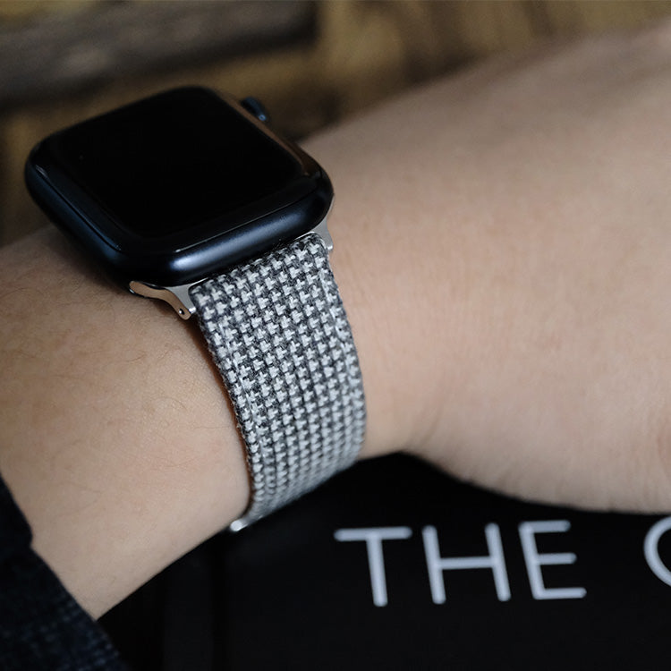 Gray T-striped Watch Band