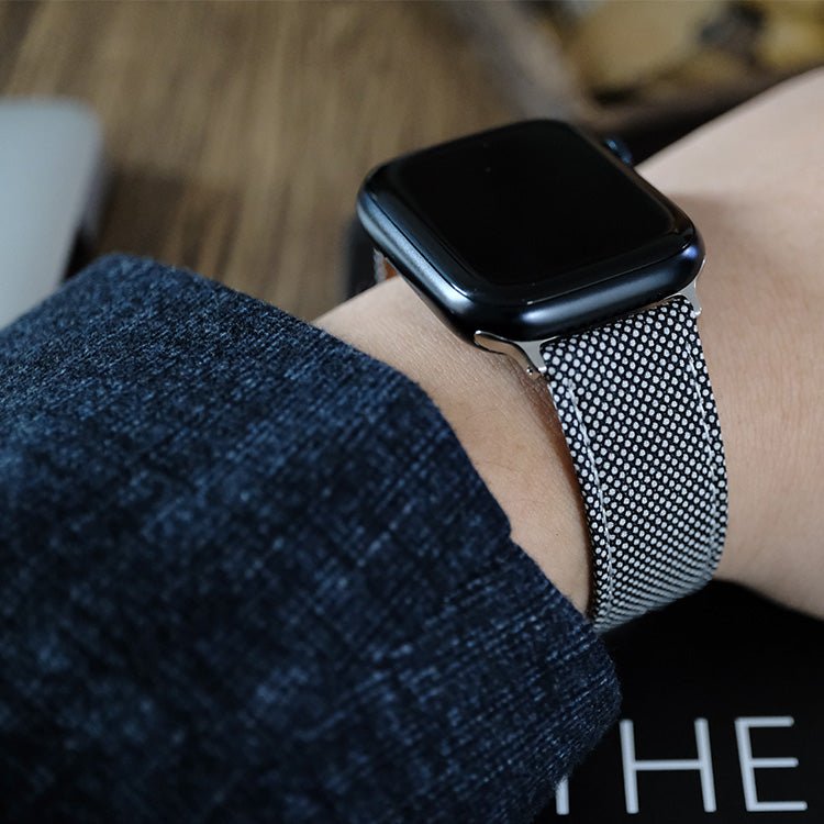 Black and White Birdseye Watch Band