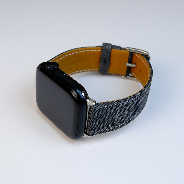 Dark Grey Cambridge Herringbone Apple Strap