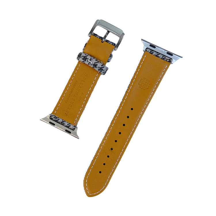 Grey Windowpane Watch Band