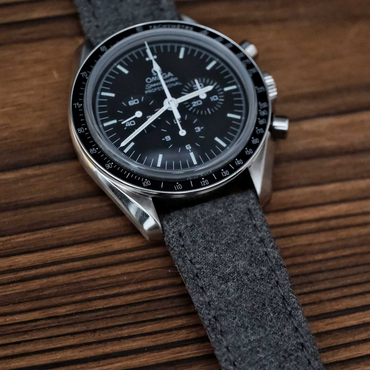 (Flannel Collection) Grey Luxury English Flannel Strap