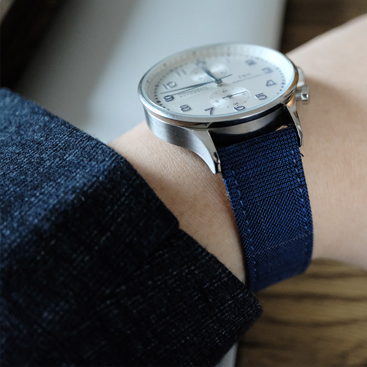 Navy Glen Check Watch Band