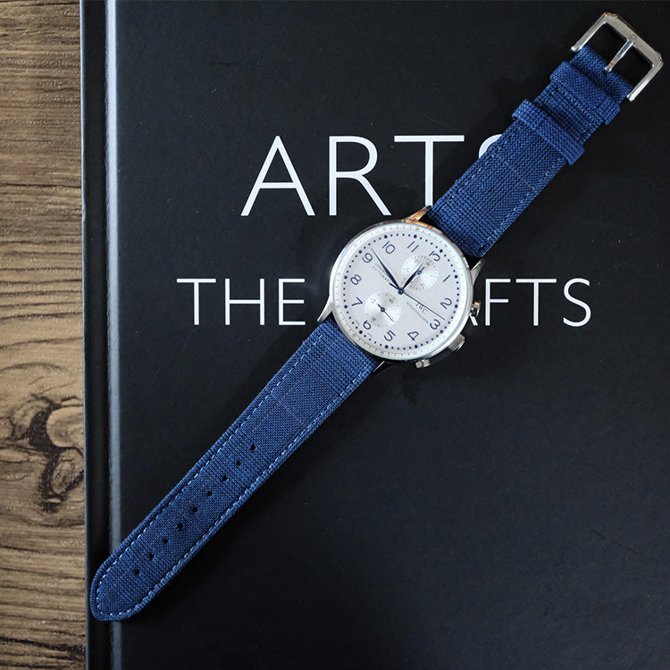 Navy Glen Check Watch Band