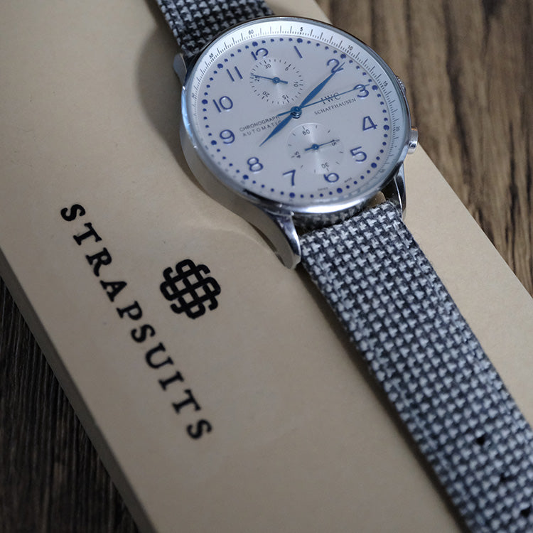 Gray T-striped Watch Band