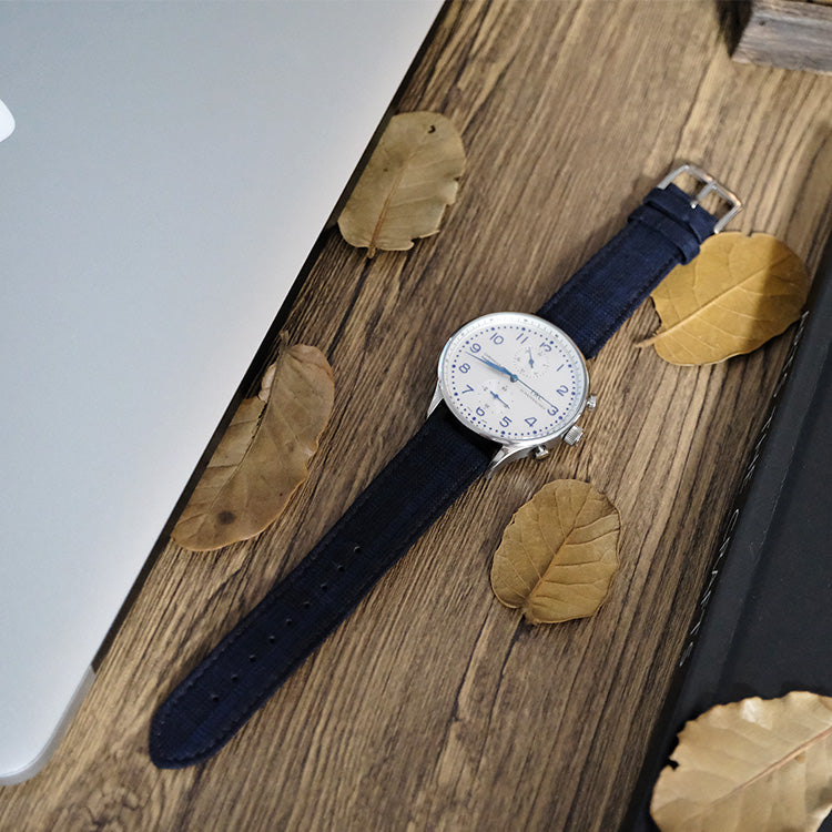 Navy Split Matt Glen Fancy Watch Band
