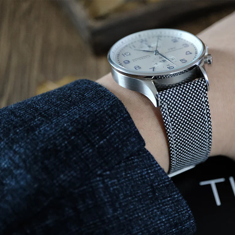 (Bespoke Item) Black & White Cambridge Birdseye Strap