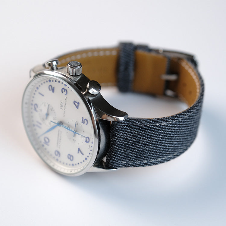 Dark Grey Sharkskin Watch Band