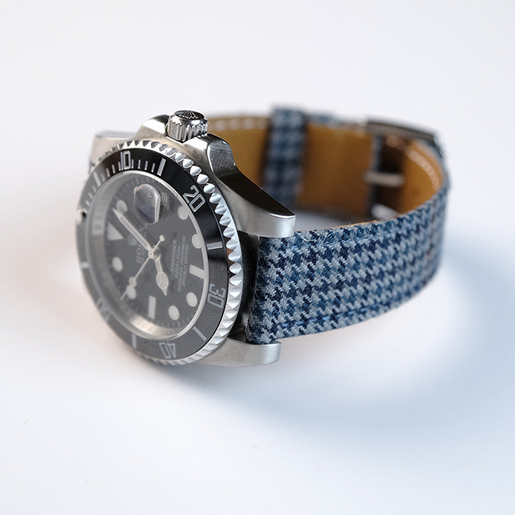 Blue Windsor Houndstooth Strap