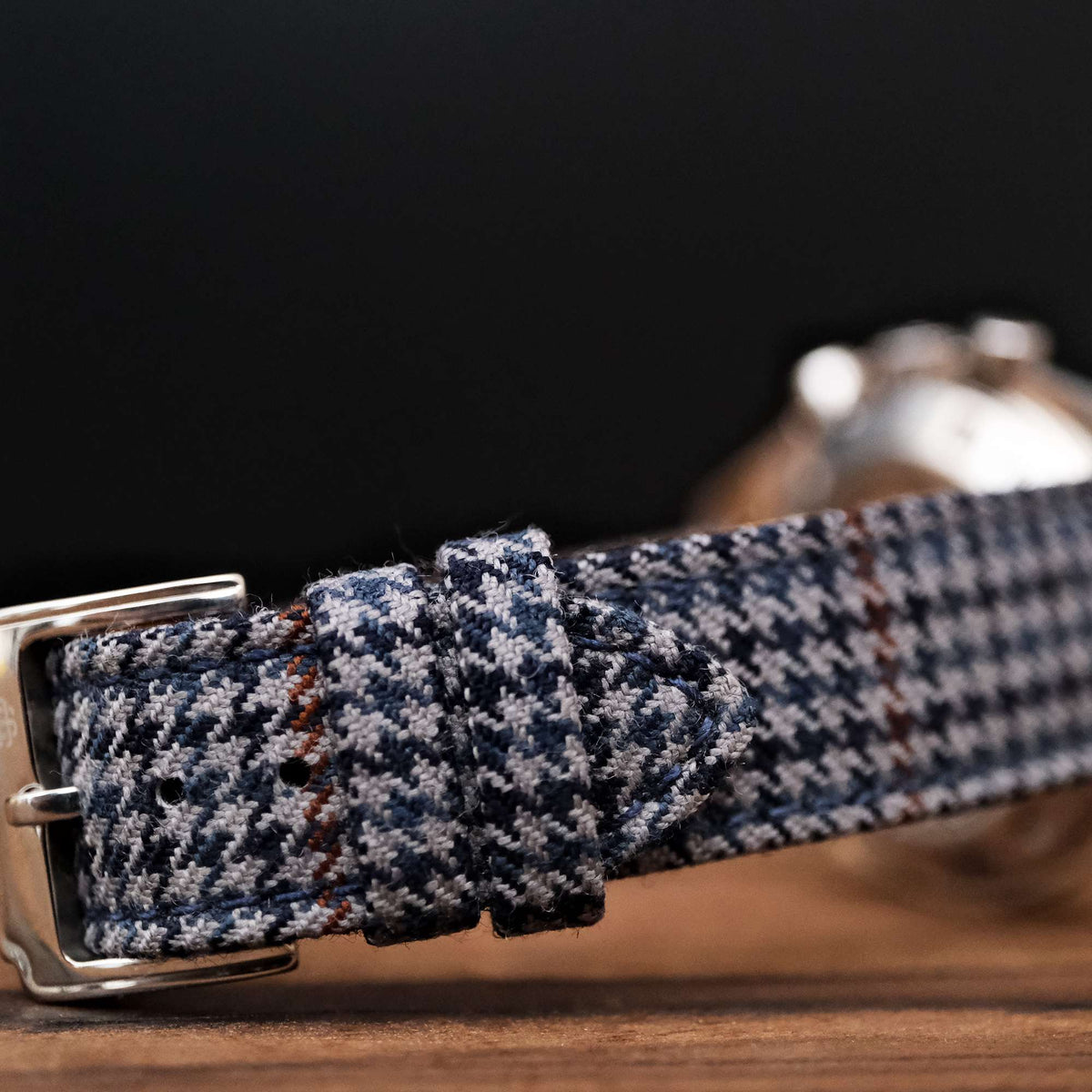 Blue Windsor Houndstooth Strap