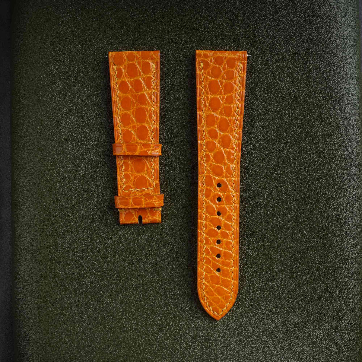 【Mississippi Alligator】Orange Belly Prestige Watch Strap