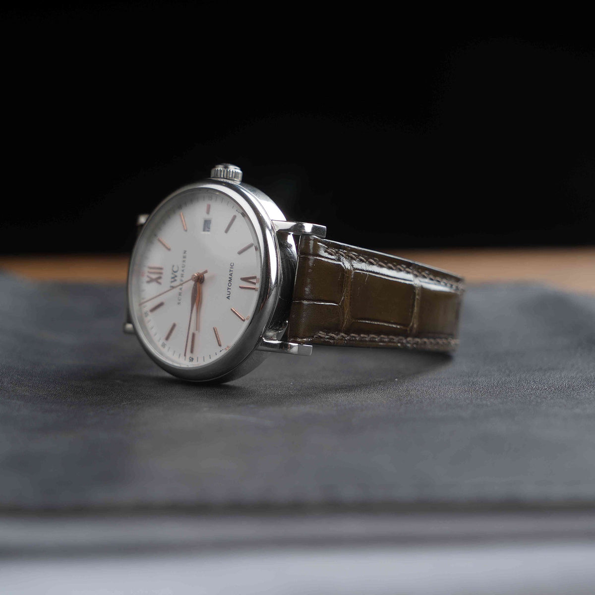 【Mississippi Alligator】Iron Grey Belly Prestige Watch Strap - 013