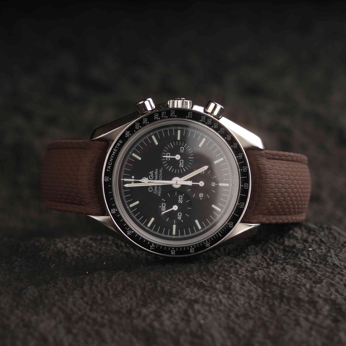 【SAILCLOTH-FKM】Coffee DAI-EL™ Curved-end CTS Rubber Strap