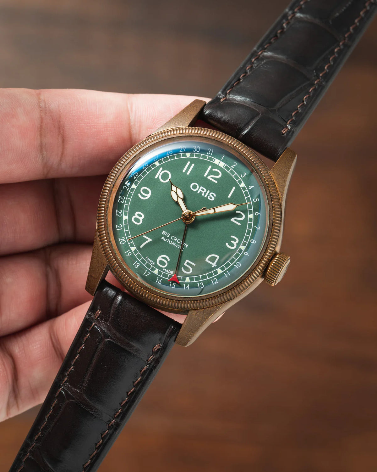 Matte Dark Brown (Double-sided) Alligator Prestige Strap