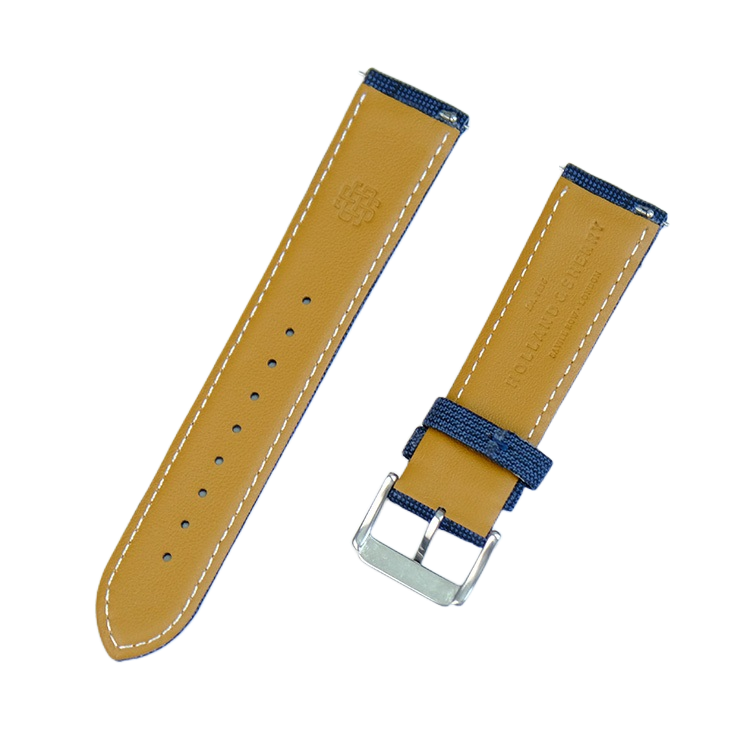 Navy Nailhead With Windowpane Watch Band