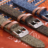 (Tweed Collection) Dark Brown Herringbone Watch Strap