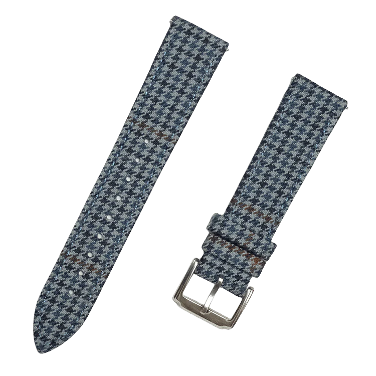 (Bespoke Item) Blue Windsor Houndstooth Strap