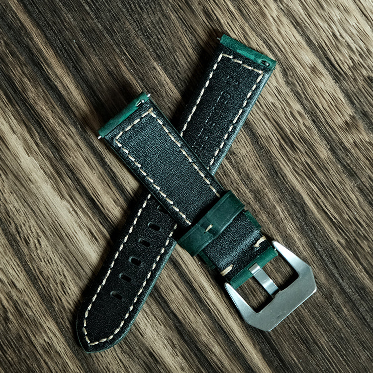Emerald Green Suede Italian Calf Leather Watch Bands