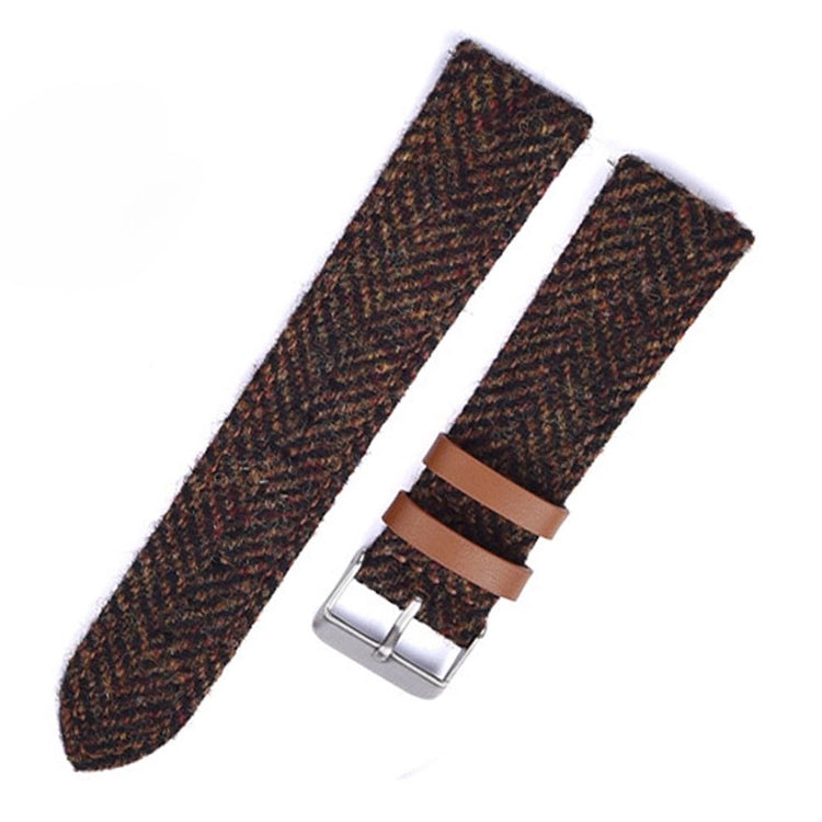 (Tweed Collection) Dark Brown Herringbone Watch Strap