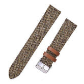(Tweed Collection) Khaki Herringbone Watch Strap