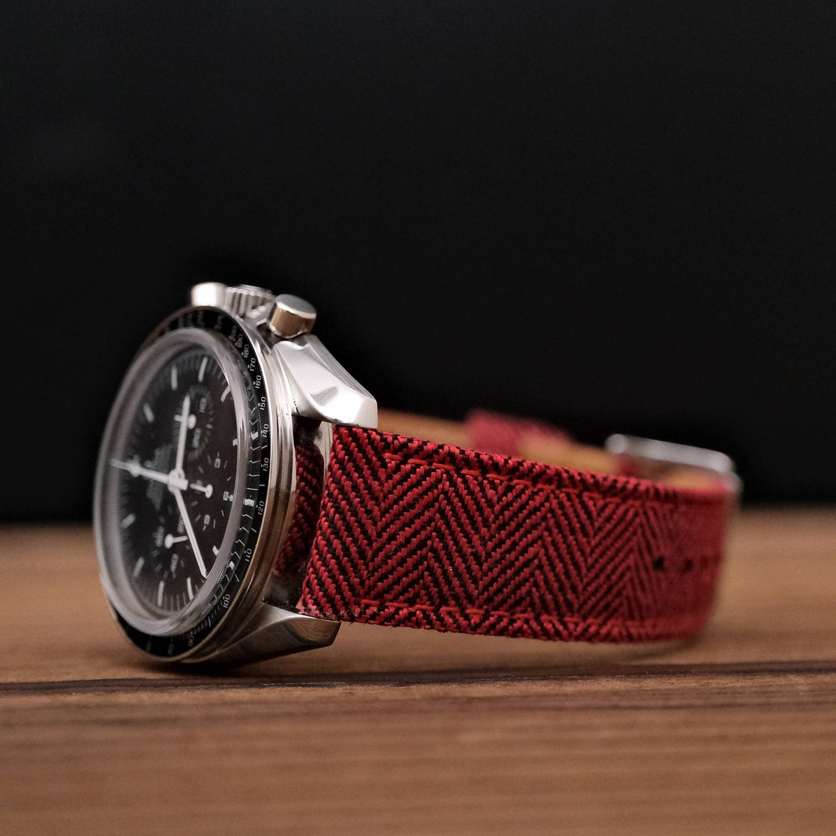 Red Blenheim Herringbone Strap