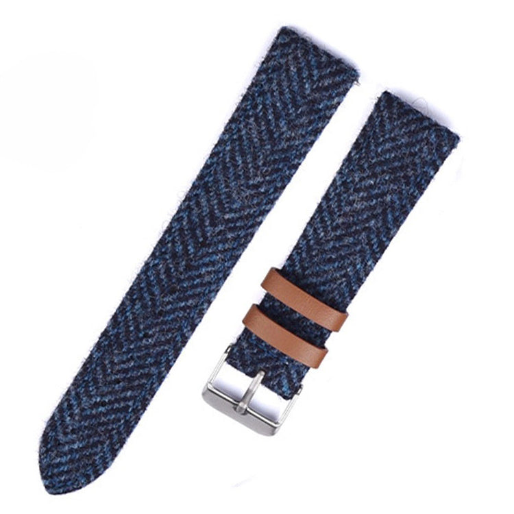 HARRIS TWEED® Dark Blue Herringbone Watch Strap