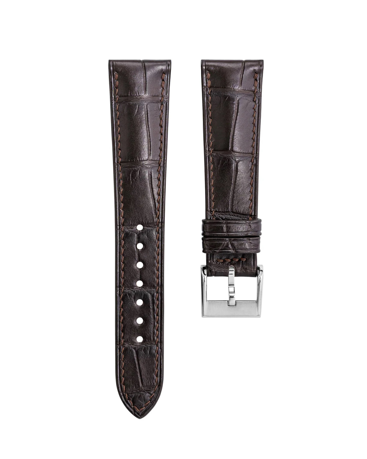 Matte Dark Brown (Double-sided) Alligator Prestige Strap
