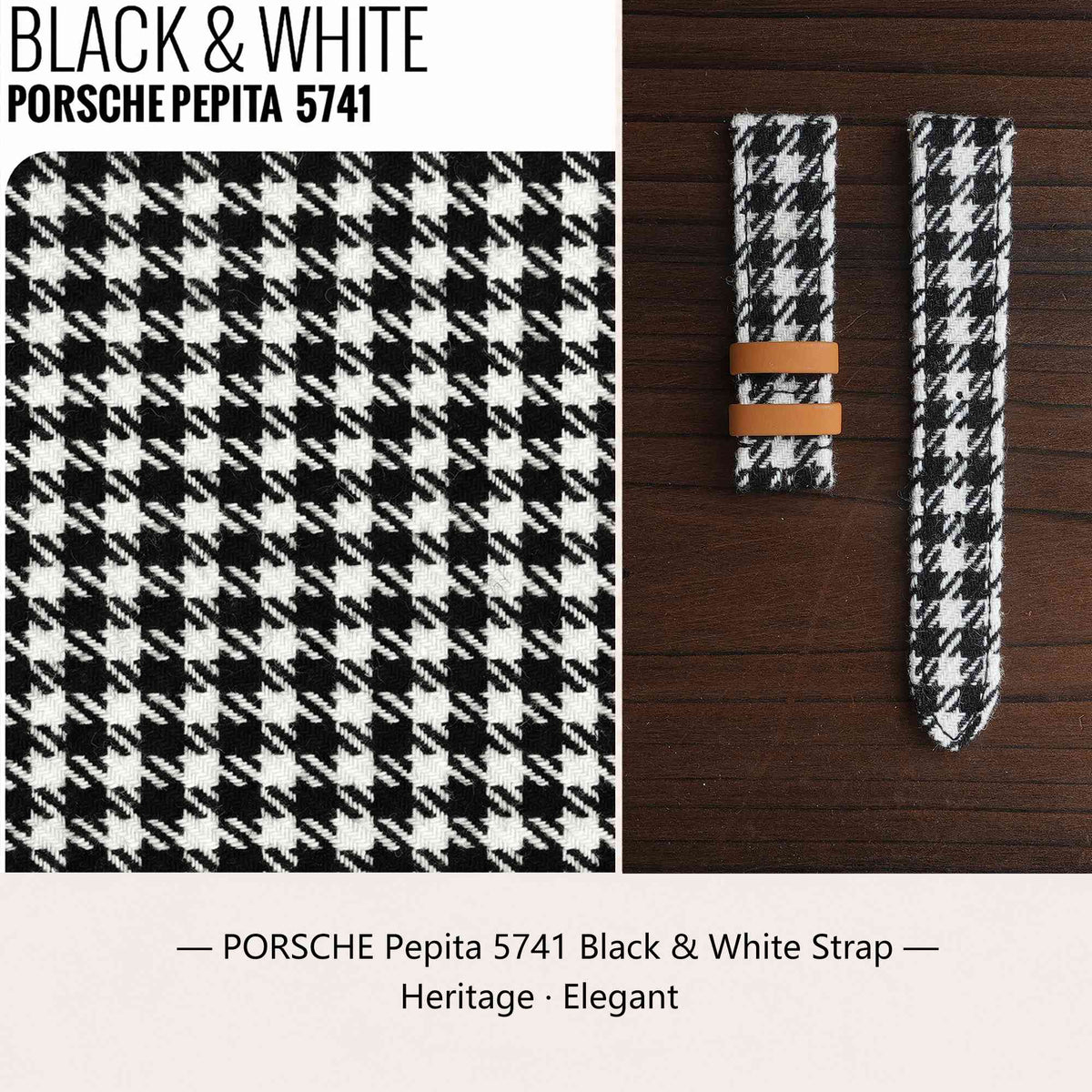 【PEPITA】5741 Black & White Strap (Bespoke)