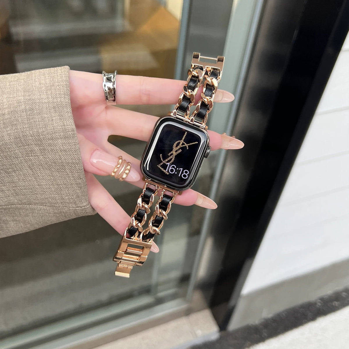 Double-Row Chain High-End Apple Watch Strap