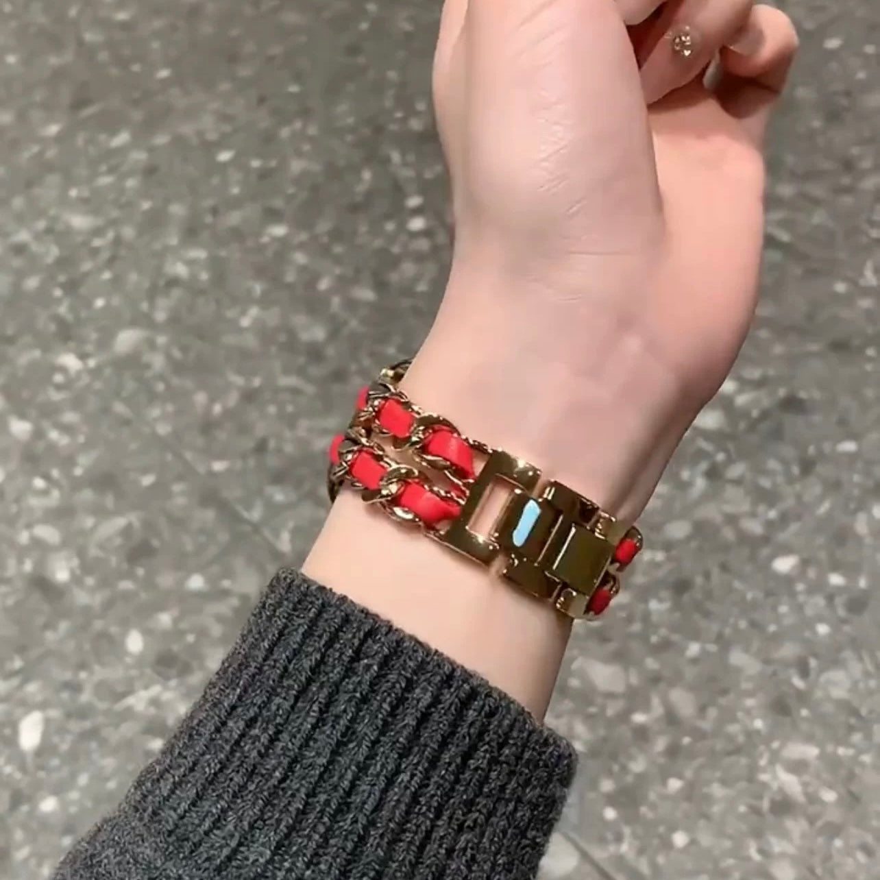 Chic Metal Denim Apple Watch Strap