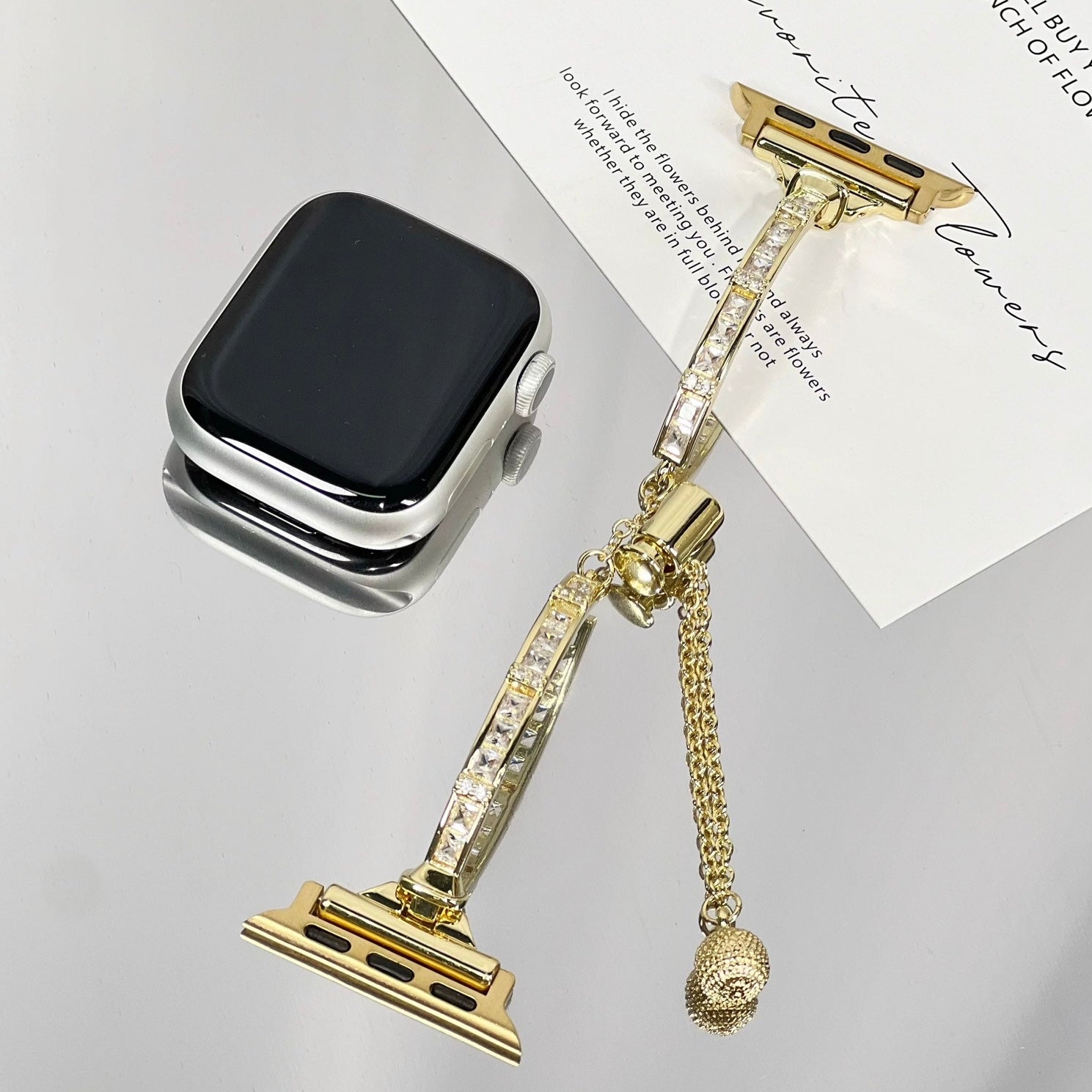 Slim Crystal Metal Bracelet Apple Watch Strap